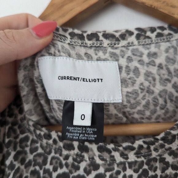 Current/Elliott muted brown tan leopard animal print linen cotton muscle tank - Picture 2 of 4